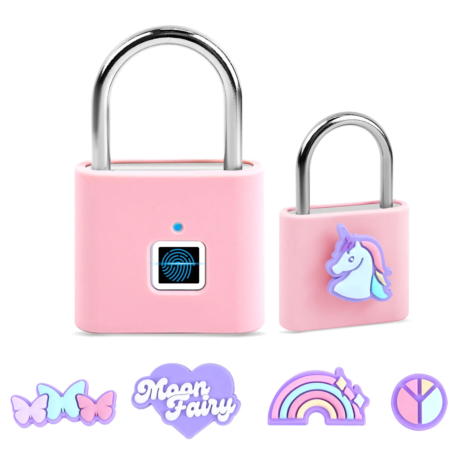 Rechargeable Keyless Combination Padlock with Fingerprint Access - 0.3s Unlock, 20 Storage Slots, IP65 Waterproof, 180-Day Standby, USB-C, for Gym Lockers, Ideal Girl's Children's Day & Birthday Gift, Fingerprint Combination Padlocks, Keyless Combination