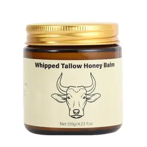 Beef Tallow Cream, Butter Honey Moisturizing Cream, Nourishing and Hydrating Face Cream, Body Lotion Suitable for All Over the Body