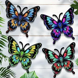 Metal Butterfly Wall Decor 9.2 Inch Outdoor Fence Wall Art, Elegant Modern Minimalist Hanging Decoration for Home Garden Living Room Patio, Ideal Gift