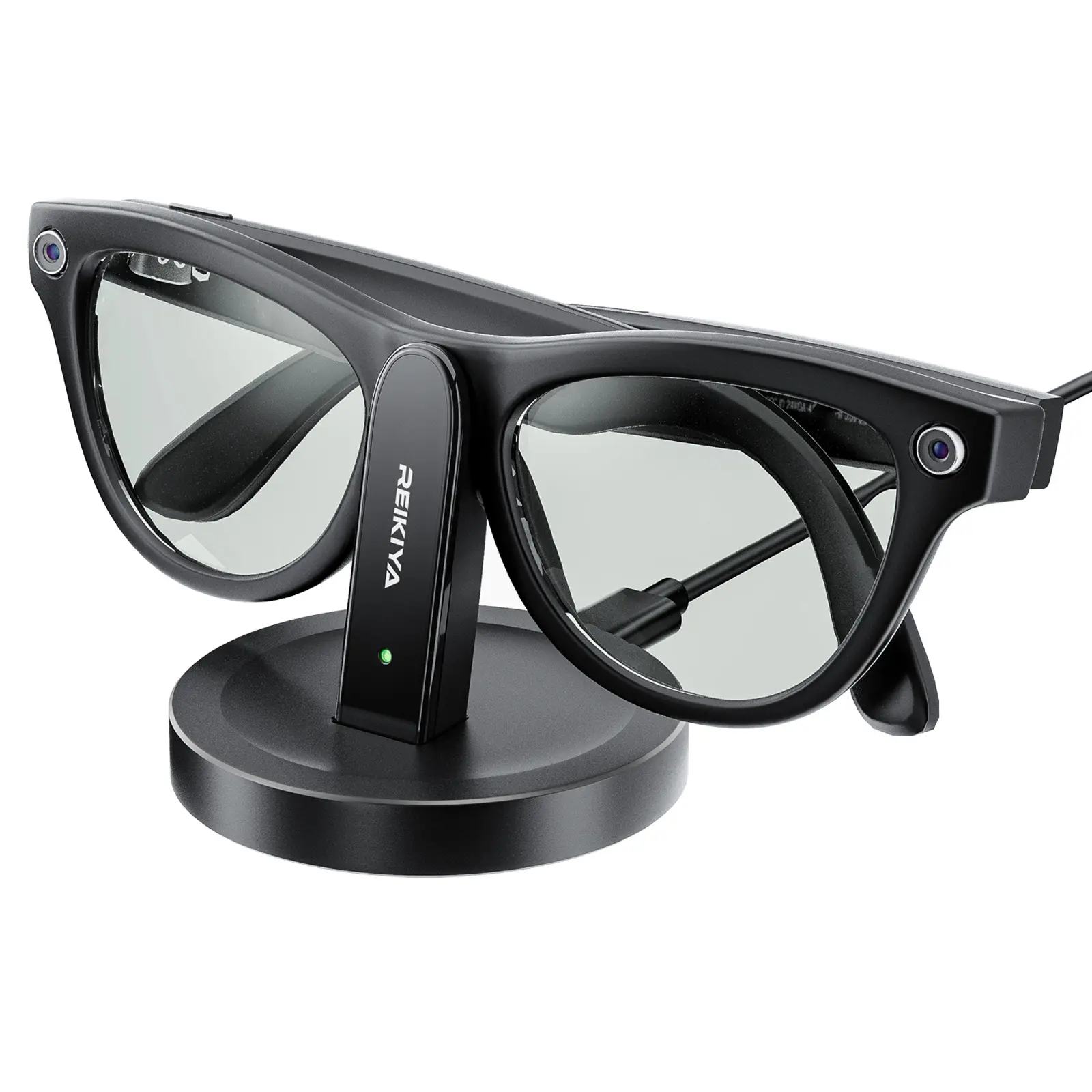 REIKIYA Meta Glasses Charging Stand, Magnetic Charging Dock for Ray-Ban Meta Gen 1 & 2, Drop & Charge Desktop Display Holder, Desk Setup Upgrade