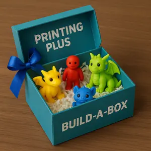 Printing Plus Build-A-Box - 3D Printed Toys Fidgets & Figurines Variety Pack High-Quality Assortment for Kids and adults alike