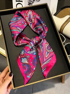 Women's Paisley Print Square Scarf, Boho Style Hair Band, Fashionable Hair Accessories for Women & Girls, Casual Versatile Scarf for Daily Wear