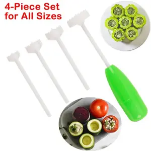 Zucchini and Eggplant Corer Tomato Seeds Remover Pitter Fruit Core Seed Remover Cutter Vegetable Spiral Seed Kitchen Gadgets