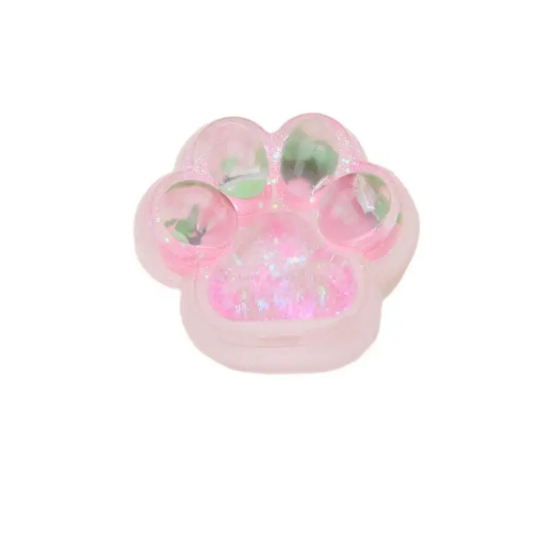 Cute Pink Cat Paw Squishies - Glitter Slow Rising Squishy Sensory Stress Relief Squeeze Toy, Kawaii Fidget, Party Favor, Birthday Gifts for 10-12 Girls, Desk Decor for Kids & Adults