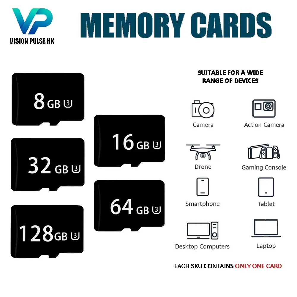 2026 High Speed Micro SD TF Card, Tf Sd Cards, Storage Expansion Card, 64GB 128GB 256GB, Fast Transfer up to 160MB/s, 4K UHD Full Compatibility, Universal for Phones, Tablets, Cameras, Laptops & More, Waterproof Shockproof Durable Memory Card