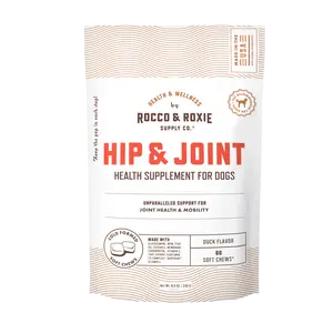 Rocco & Roxie Joint Supplement for Dogs, Glucosamine Hip and Joint Chews, Dog Joint Supplement Large & Small Breed, Senior Dog Vitamins to Support Mobility, Chondroitin, MSM, Health Supplies 60 ct