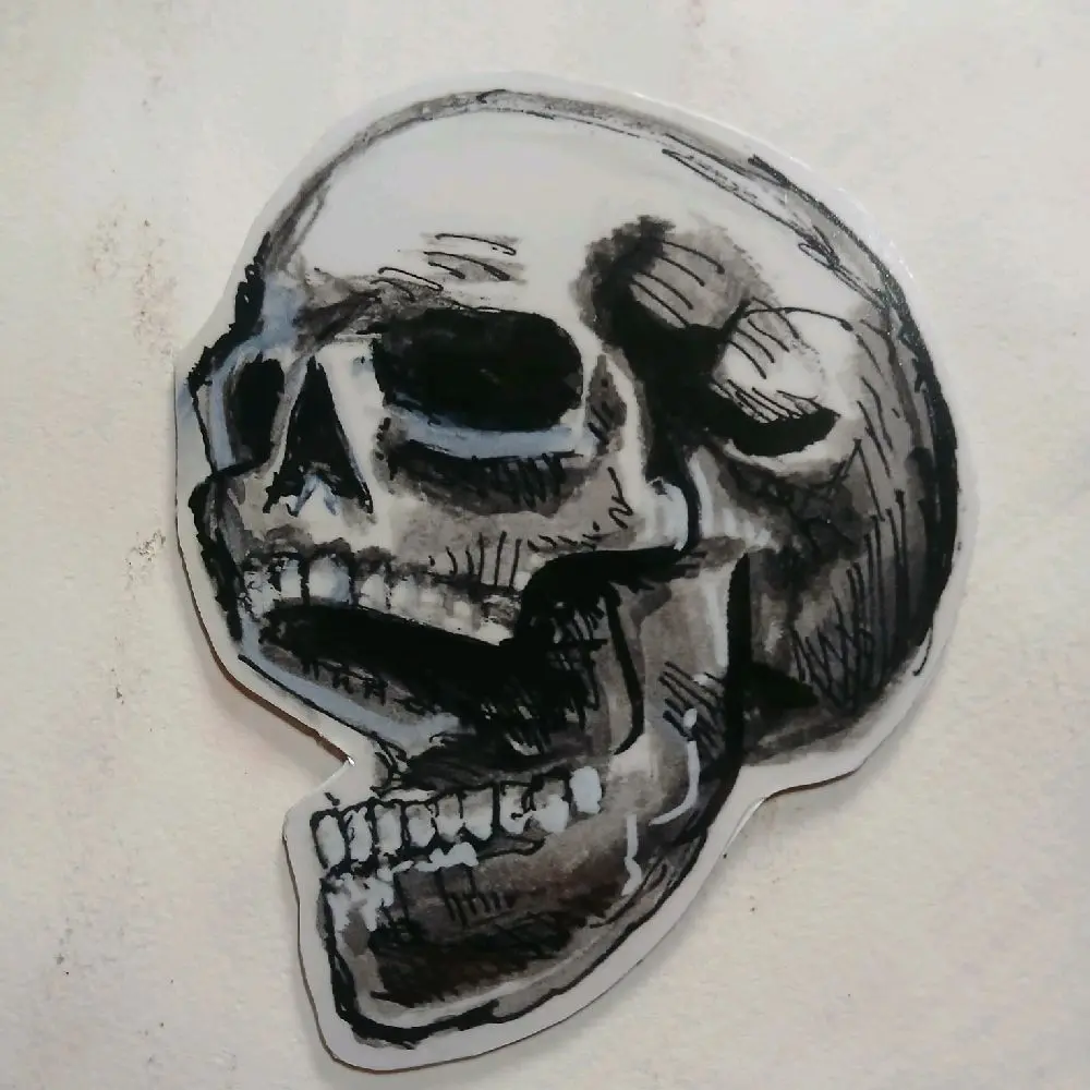 3 skull sticker pack - Three unique skull stickers