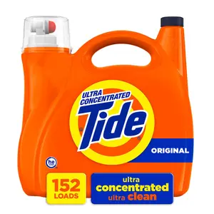 Tide Ultra Concentrated HE Liquid Household Laundry Detergent - Powerful Cleaning for Ultra Clean Clothes, 152 Loads, 170 Fl Oz, Convenient Size