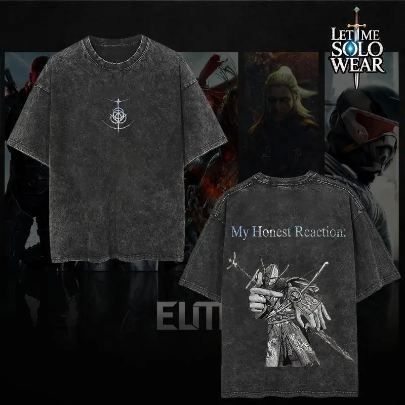 My honest reaction Wylder Elden Ring Nightreign Collection Game Oversized Tee Game Acid Lightweight TSHIRT 3