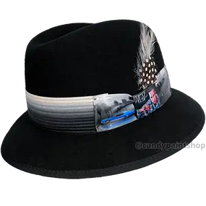 VGA Edition - Black Felt - Authentic Danny De La Paz Lowrider Derby Icon Hat Collection - Special Box Inspired Boulevard Nights Fedora by Summit Hats