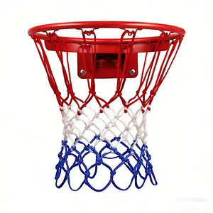 Basketball Net Replacement, 2026 Upgrade Thick Professional All-Weather Anti-Vibration Net, 12 Rings Blue, Standard Outdoor Rim, Basketball Hoop, Basketball Equipment