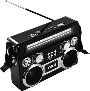 Supersonic SC-1097BT Retro AM/FM/SW 3-Band Portable Radio /Bluetooth/Flash Light