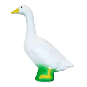 Union Products Porch Goose Statue 23" Tall Wild Goose Outdoor Lawn and Garden Decor White with Painted Highlights Durable Plastic for Indoor or Protected Outdoor Use