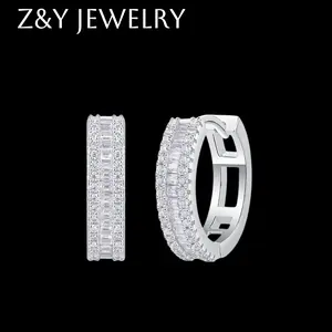 Synthetic Moissanite earrings Set 925 Sterling Silver[E13185]