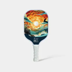 Luzzpickleball T700 Carbon Fiber Pickleball Paddle Sandblasted Surface with Honeycomb Core, Ergonomic Grip, and Large Sweet Spots for Ultimate Spin & Control