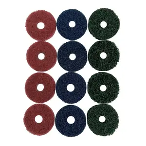 Renegade Products | Mini Surface Prep Buff and Blend Discs (1/2" Arbor Hole) – For Metal Cleaning, Deburring & Pre-Polishing Surface Prep