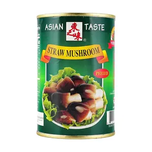ASIAN TASTE Premium Peeled Straw Mushrooms, 425g Can - Marinated Shiitake Mushroom Delicacy for Stir-fries & Asian Cuisine