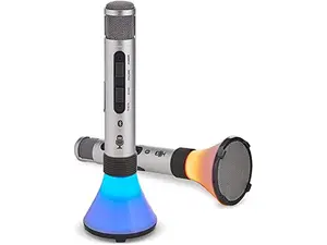 Singing Machine SMM478 Duet Karaoke Microphones with Portable Bluetooth Speaker