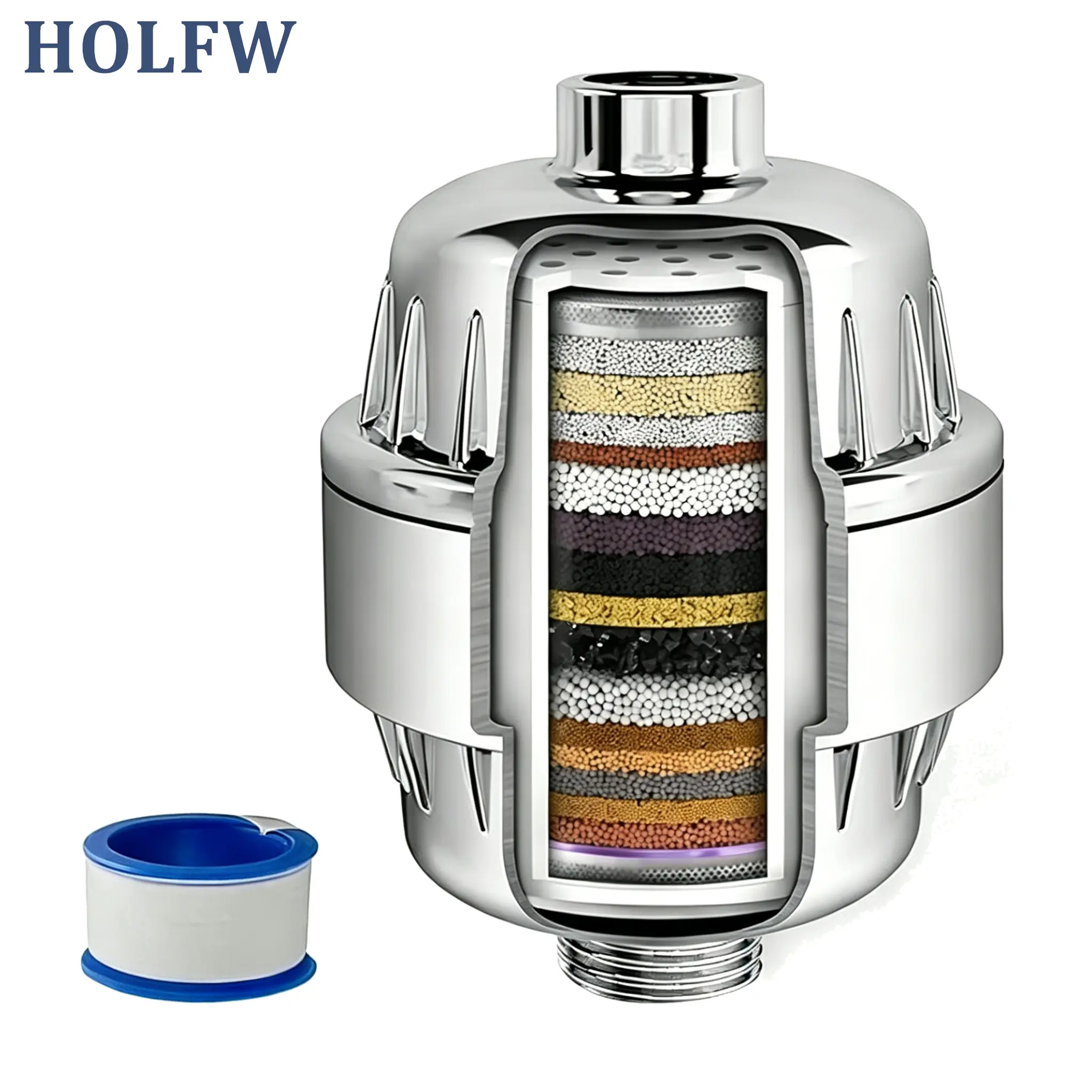 15-Stage Filtration Shower Filter Universal Multi-layer Water Softener Removes Chlorine Fluoride Relieves Dry Itchy Skin Scalp Issues Eczema Easy Install filtro universal
