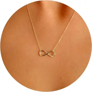 Gold Necklace for Women-14k Gold Plated Infinity Necklace Star Of David Necklace Evil Eye Cross Pendants Heart Dainty Gold Necklace For Women