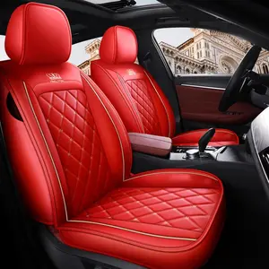 Car Seat Cover, Full Set PU Leather Car Seat Protector, Universal Car Interior Accessories for 5 Seat Car, SUV, Truck & Van