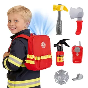 Simulation Career Experience Toy Set, Police/firefighter Theme Props, Interactive Playset Gift, Requires 2x1.5v Aa Batteries