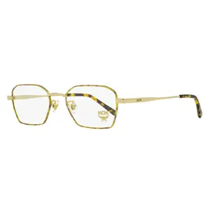 MCM Slender Geometric Eyeglasses MCM2130A 712 Gold/Light Havana 52mm MCM Slender Geometric Eyeglasses MCM2130A 712 Gold/Light Havana 52mm