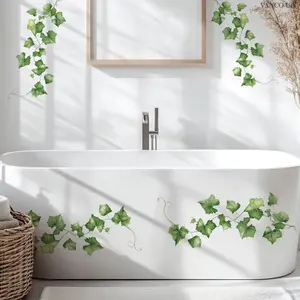 Spring Simple Vine Leaf Wall Stickers, 30x60cm Self-Adhesive Decorative Home Decor, Living Room Corridor Bedroom Background Decoration