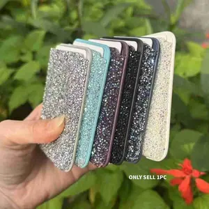 Magnetic Card Holder Compatible with Smartphone Mobile Series 16/15/14/13/12, Flash Diamond Wallet, Supports Magnetic Products Only