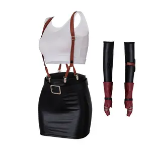 Tifa Lockhart Cosplay Costume – Premium Final Fantasy VII Outfit with Detailed Leather Accents & Adjustable Fit for Conventions & Cosplay Events