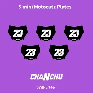 Customizable 5 Motocutz MINI PLATES  - Made to order