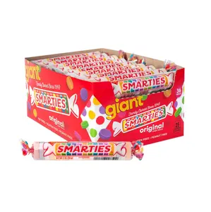 Smarties Candy Giant Rolls Original Flavor Bulk Gluten Free & Vegan Delight Sweetness from Family Owned Since 1949 Peanut Free Dairy Free Perfect Holiday Treat - 2.2 Pound 36 Count holiday gift