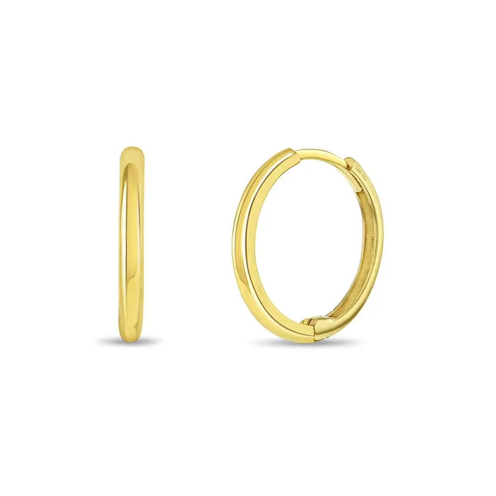 18k Gold The Perfect Tiny Hoop Baby / Toddler / Kids Earrings Hoop