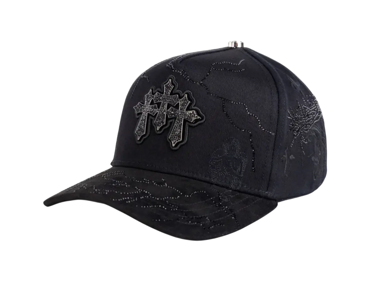 BIGG BOSS TRES CRUCES BLACK SNAPBACK HAT BB3CRUZRAYO BKOUT