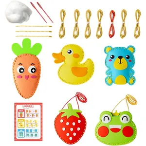 Kids Felt Animal Sewing Kit Diy Beginner Sewing Set Kit For Kids Fashion Twiggle Sewing Patterns For Beginners