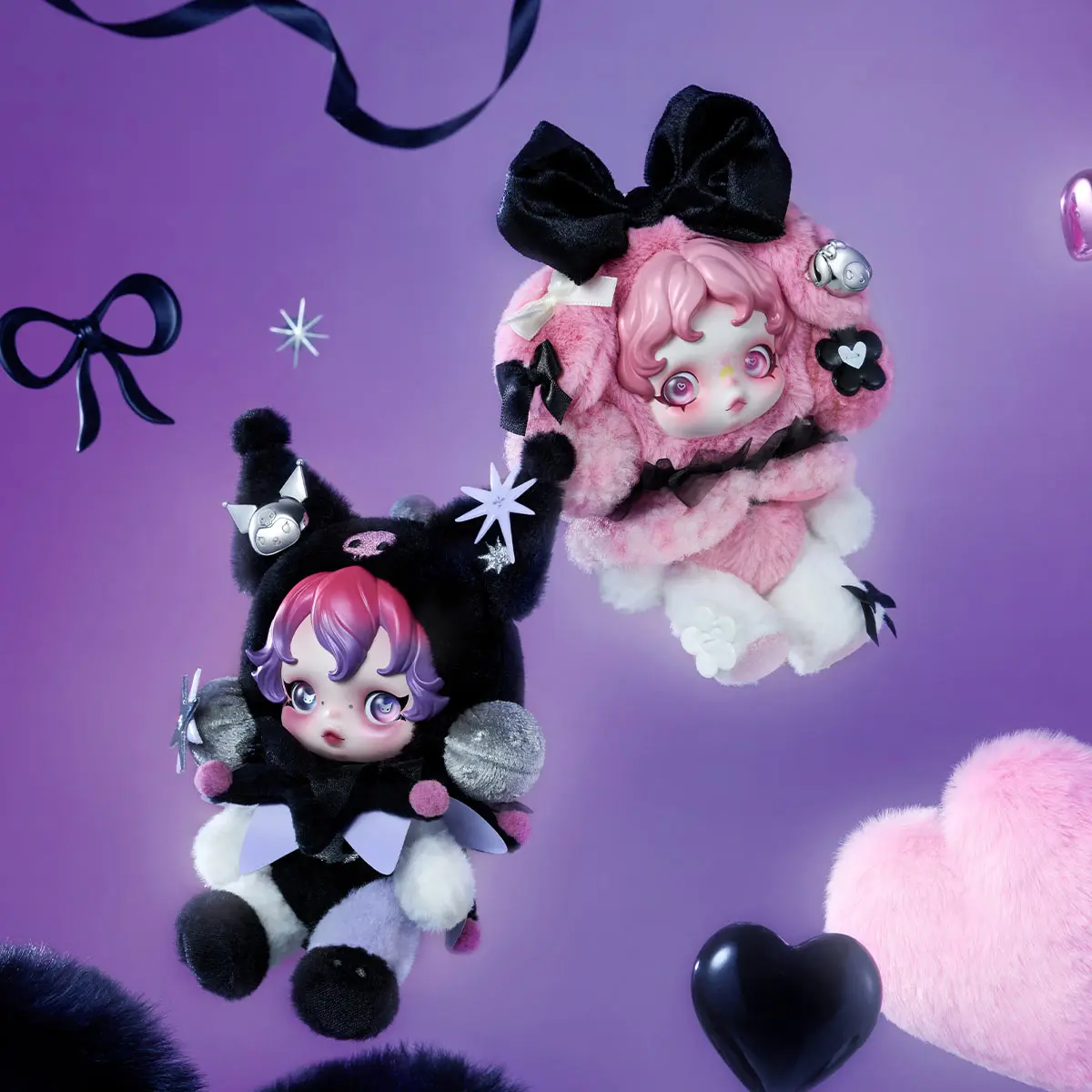 [VT] SKULLPANDA × MY MELODY × KUROMI Plush Soft Huggable Cute Girly Gifts