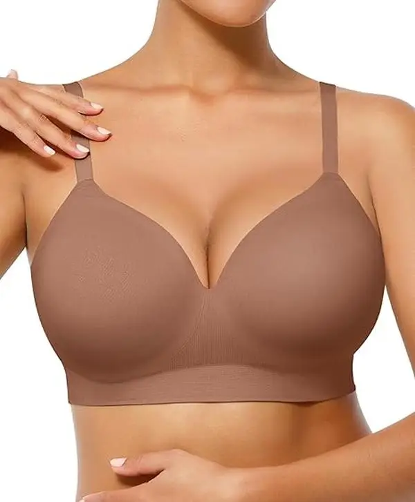 FeelinGirl Wireless Push Up Bra for Women, Seamless Comfort Bralettes No Underwire Supportive Full Coverage Everyday Bras livestream#21 dealsforyouda