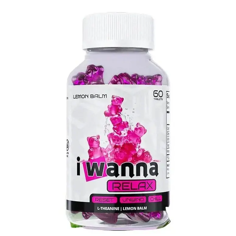 iWanna Relax Chewable Gummies - Lemon Balm-Lavender Plant Blend, Natural Ingredients, Cruelty-Free Stress Reliever & Relaxation Aid for US Adults