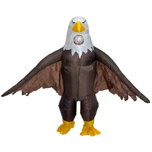 Inflatable Eagle Costume Clothes for Adults, Polyester Material, Fits Sizes 155-190cm, No Battery Required, Includes Fan for Halloween Carnival, Cosplay and Entertainment