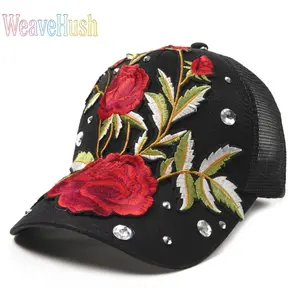 2026 New Women's Embroidered Rhinestone Baseball Cap, Ethnic Style for Sailor Dance, Wide Brim Sun Visor Hat, Outdoor UV Protection Sun Hat, Fashion Casual Adjustable Duck Tongue Cap, Breathable Lightweight Shade Hat for Daily Wear & Outdoor Activities