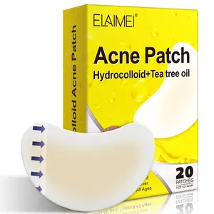 ELAIMEI Acne Patches—Crescent-shaped, made of ultra-thin hydrocolloid material, they seal off the affected area to prevent squeezing and infection, soothe redness, and help prevent acne scars and marks.