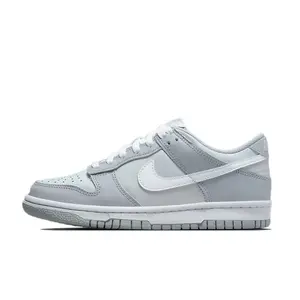 Nike Dunk Low Two-Toned Pure Platinum Wolf Grey Youth / Women’s Perfect Neutral Casual Sneaker Walking Shoes Trainer Shoes Trainer Footwear Girl