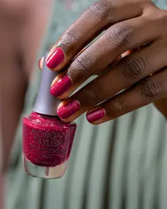 Morgan Taylor All Tied Up… With A Bow - Red Glitter with a hint of Silver Holographic, Professional Lacquer, Vibrant, Chip-Resistant, Fast-Drying, Long-Lasting, High-Shine, Perfect for Manicures & Pedicure, 15mL.