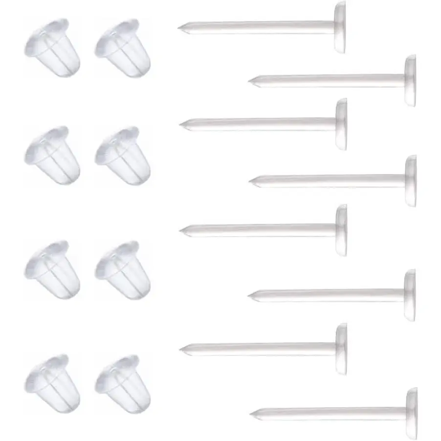 Clear  Earrings for ,300 Pairs Clear Plastic Earring Posts and Earring Backs