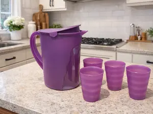 Jarra murano jumbo 3.75 basos murano chicos 300 ml Pitcher with cups