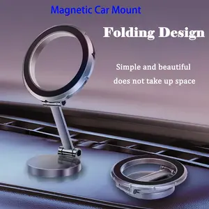LensGuard Universal Upgraded Magnetic Phone 360° Rotatable - Adjustable and Foldable,Strong Vacuum Suction Cup Mount for All Smartphones & Vehicles | Foldable Design Works on Dashboard,Gym & Bathroom Mirrors
