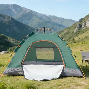 [Automatic Pop-Up Tent] 4-Person Waterproof, Oxford Cloth, Glass Fiber Frame - Portable for Camping, Fishing, Hiking, Mountaineering, Hunting Uv Resistant Canopy camping essentials camping accessories inflatable tent for adults