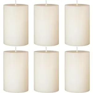 6 Packs Dripless  Pillar Candles, Unscented 2.75x4 Inch Cylinder Wax Candles for  Table Holiday Party  Decor