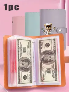 50-page teddy bear patterned savings binder with envelope budget system. It holds cash, bills and coupons, perfect for daily budgeting and savings. Ideal for students, couples and families as a gift for birthdays, Mother's Day and weddings.