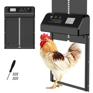 Automatic Chicken Door with Timer, Durable Chicken Door with Anti-clipping and Leak Sensors, Farm Animal & Poultry Supplies